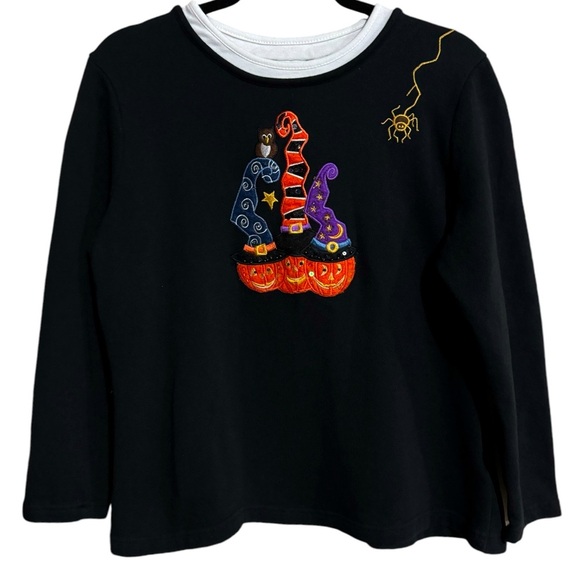 Halloween Long-sleeve Sweatshirt Size Large in Women's - Picture 1 of 6